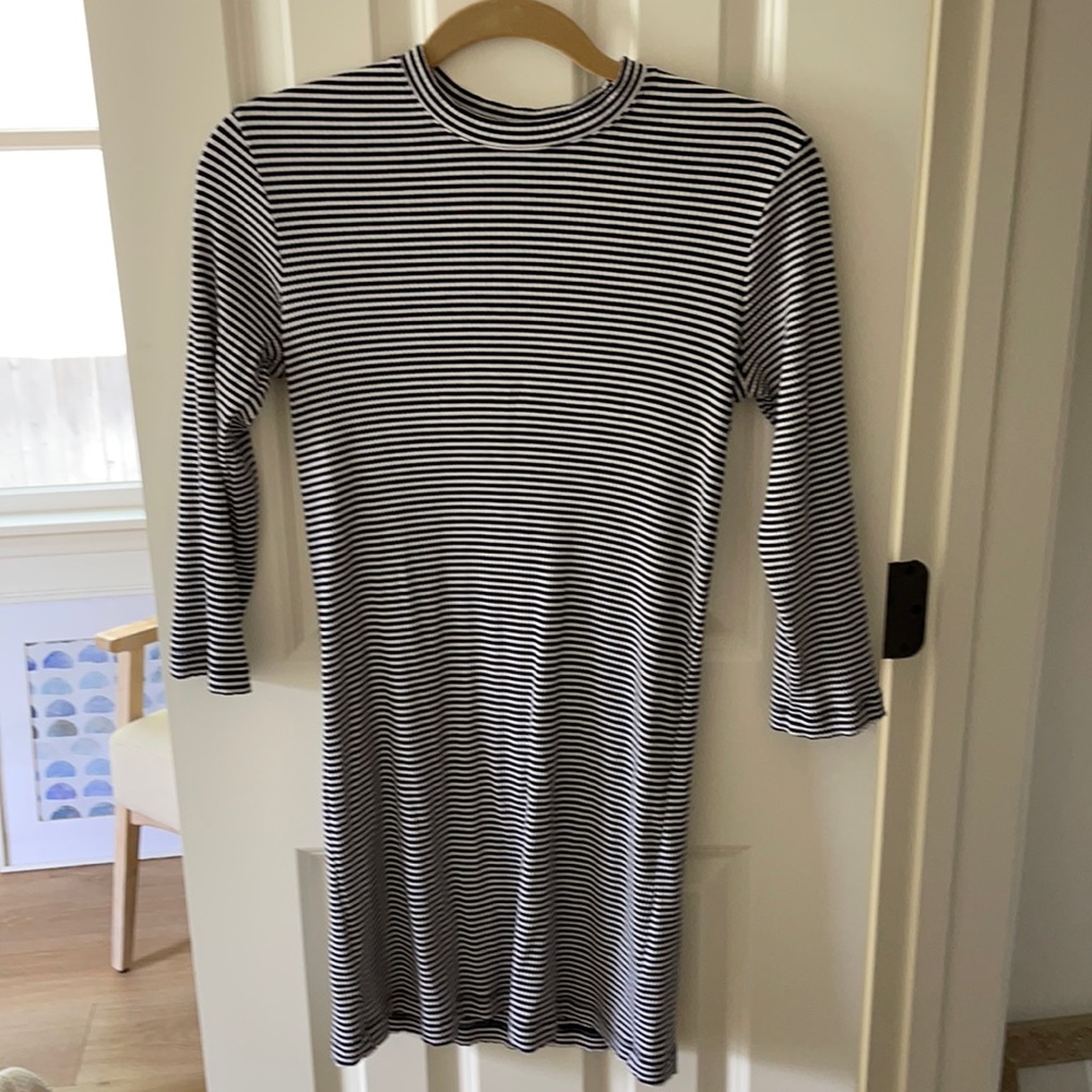 Black and white reformation mini dress